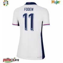Camiseta Inglaterra Phil Foden #11 Primera Equipación para mujer Eurocopa 2024 manga corta